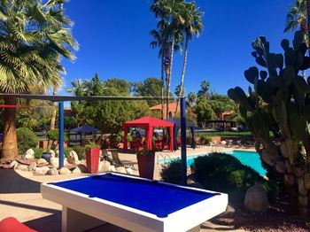 Foosball table at Mission Palms Apartments in Tucson, AZ